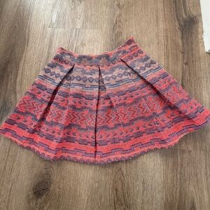 Multicolored Pleated Skirt